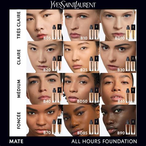 ysl all hours foundation|ysl foundation color chart.